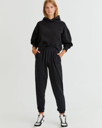 Basic Colored Sweatpants With Elastic Hems